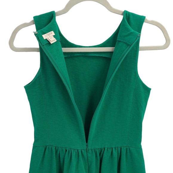 J. Crew Womens Size XXS Sleeveless Kelly Mini Dress in Green Hand Pockets - Picture 4 of 8